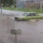Las intensas lluvias provocan viviendas y calles anegadas en Urdinarrain