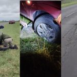 Cada vez más vehículos con roturas por los baches en la peligrosa Ruta 20